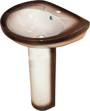 Раковина с пьедесталом ROSA "ЛИРА ПЛЮС" с отверстием ЧЕРНЫЙ