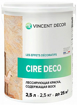Cire Deco Vincent Decor 2,5л Лессирующая краска-воск