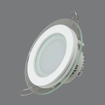Светильник Elvan 705R-6W-6000K встраиваемый,круглый,со стеклом,LED,6W	