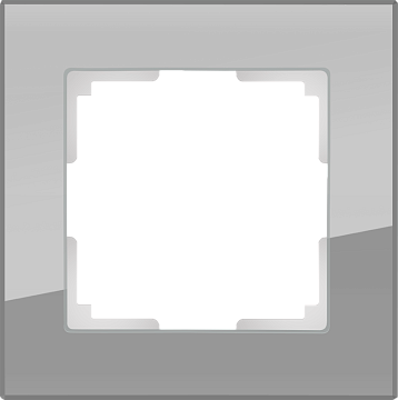 Рамка на 1 пост  (серый. стекло) WL01-Frame-01 стекло