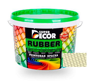 Краска резиновая SUPER DECOR №19 слоновая кость 6 кг