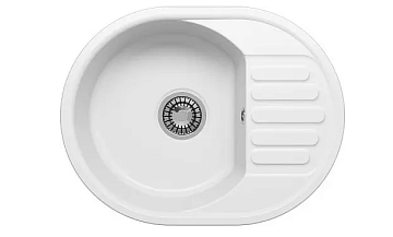 юМойка кухонная кварцевая POLIGRAN QuartzBond 610 ТУМАН (БЕЗ СИФОНА)