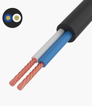 Провод ПВС 2х0.75 ГОСТ черный