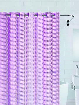 Штора для ванной BATH 3D 180х200  purple большие кольца  NFD-3D  фиолетовый