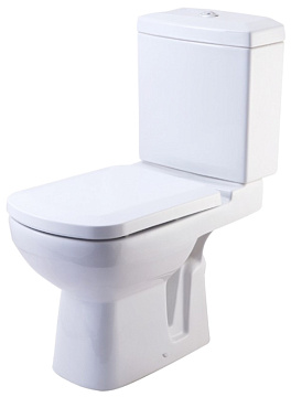 Унитаз (компакт) KIROVIT "ДОМИНО" горизонтальный выпуск, слив 3/6литров, сиденье МИКРОЛИФТ (БЕЛЫЙ)