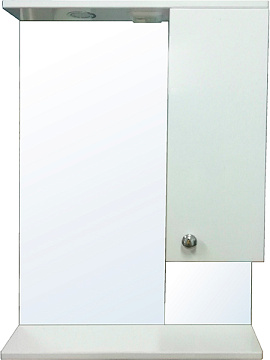 юLORANTO МОНИКА-60 Зеркало-Шкаф (600*695*150) (ЛЕВОЕ) со светильником