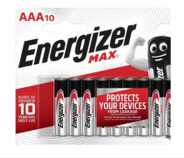 Элемент питания ENERGIZER батарейка 10 шт MAX AAA BP <E301534701>	