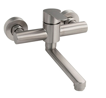 Смеситель BRIMIX для кухни НЕРЖАВЕЮЩАЯ СТАЛЬ НАСТЕННЫЙ (9328)