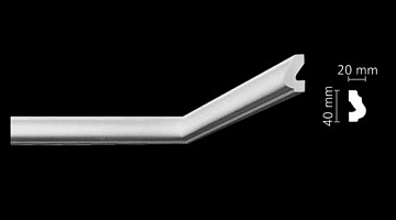 Плинтус потолочный О/65 Nomastyl 40х20