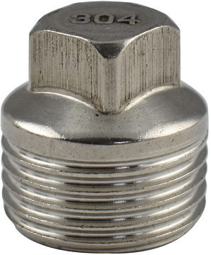 МАК Заглушка в трубу 1/2 нар. резьба из нерж. стали 304 (379)