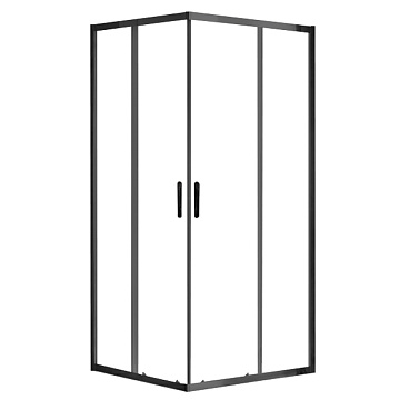 Душевое ограждение AZARIO "MILTON(AZND11421000Black) 100*100*200 профиль ЧЕРНЫЙ