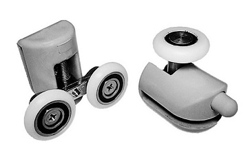 юРолик двери д/к MirWell 23 мм 5 серия БЕЛЫЙ (комплект 4шт.) БЛИСТЕР (1012084001)