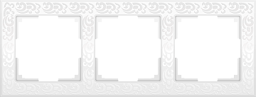 Рамка WERKEL на 3 поста (белый) WL05-Frame-03-white цветы