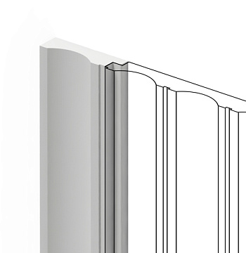 Финишный молдинг LF138A NP Белый 43,3 мм x12 мм x 2,7 м
