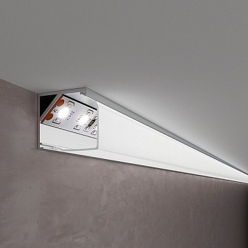 Профиль ЭС квадратный угловой алюминиевый (под ленту до 10mm) LL-2-ALP009