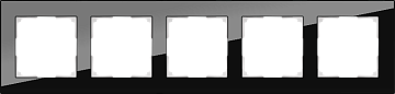 Рамка на 5 поста (черный, стекло ) WL01-Frame-05 стекло