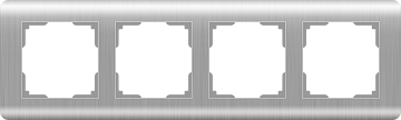 Рамка на 4 поста  (серебряный рифленый) / WL12-Frame-04