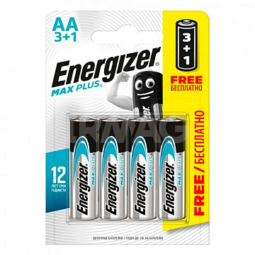 Элемент питания ENERGIZER Max Plus 4 шт AA 3+1 FREE