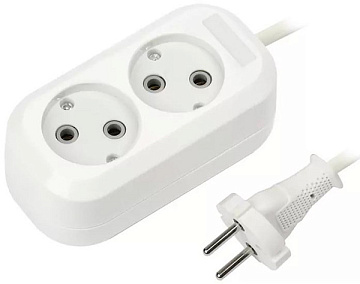 Удлинитель Smartbuy 2 гнезда 3 метра 10А/2,2кВт б/з ПВС 2х1,0 (SBE-10-2-03-N)-50