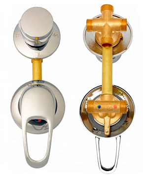 Смеситель для душевой кабины 4-х режимный 100 мм ERLIT вывод резьба 1/2 (2121025007)