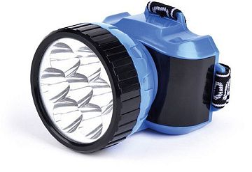 Аккумуляторный налобный фонарь 1ВТ + 8 LED Smartbuy, синий (SBF-25-B) 