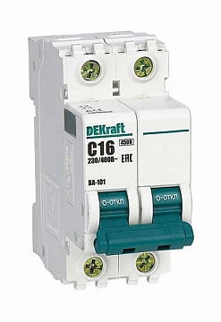 ВА 1P 16А х-ка C BA-101 4.5кА  DEKraft 11054DEK