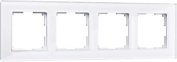 Рамка на 4 поста (белый,стекло) WL01-Frame-04 W0041101