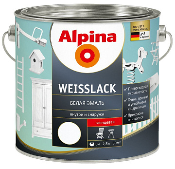 Эмаль Weisslack GL глян. 2,5л Alpina 
