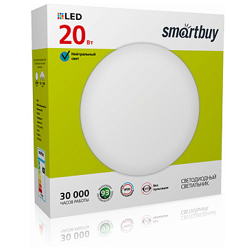 Светильник с/д Smartbuy-20W Wt (SBL-White-20-Wt-6K)