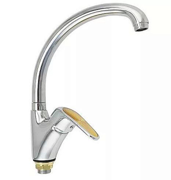 юСмеситель RUSSIA-MOSCOW для кухни с ЗОЛОТОЙ ручкой (4454)