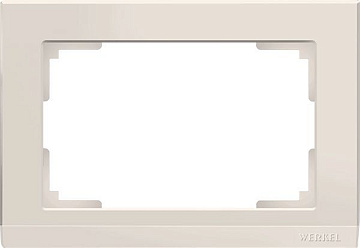 Рамка для двойной розетки WL04-Frame-01-DBL Stark слоновая кость 