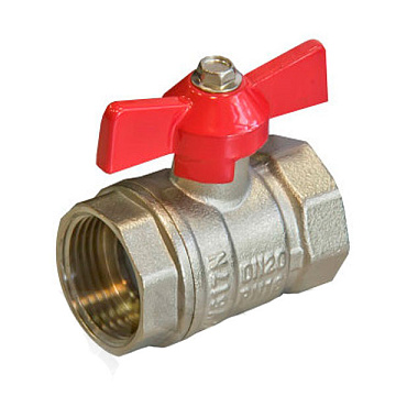 Кран шар. для воды 1" г/г бабочка ОПТИМА