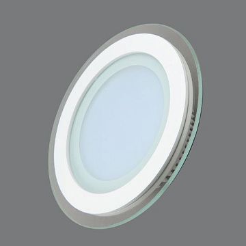 Светильник Elvan 705R-12W-6000K встраиваемый,круглый,со стеклом,LED,12W	