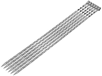 Шампур плоский Длина-600 Ширина-12 Толщина-3 мм из нержавеющей полированной стали 