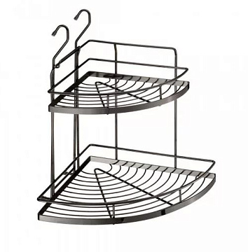 Полка угл. 2-яр.с крюч.2004 чёрный