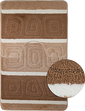 Набор ковриков Санакс д/ванн silver 60*100+50*60 коричневый 207