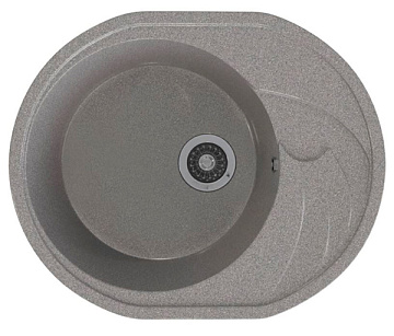 Мойка из искусственного мрамора MIXLINE ML-GMS08 570*460*170мм, ТЕМНО-СЕРЫЙ (309)