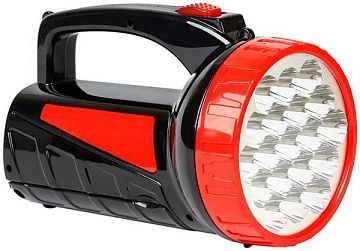 Аккумуляторный светодиодный фонарь-прожектор 2 в 1 2W+18 LED черный (SBF-100-K)