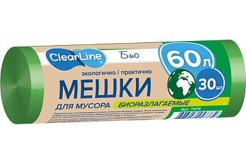 Мешки д/мусора CLEAR LINE 60л/30шт 546776