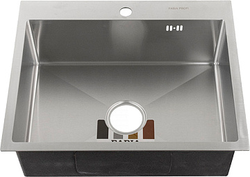 Мойка из нержавеющей стали FABIA PROFI 60х50см толщина 3,0*0,8 мм, глубина 200 мм + Б.сиф. (60503)