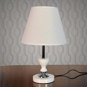 Настольная лампа РОСТОК T8604+651 белый/белый абажур h41 см 1x60W E27 DUO19