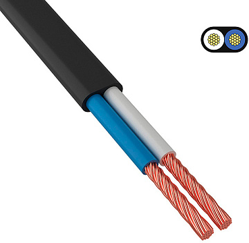 Провод ПВС 2х1,0 ГОСТ черный
