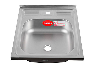 Мойка из нержавеющей стали накладная FABIA 50*60 толщина 0,4мм, глубина 160мм (м00003)