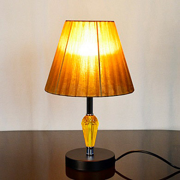 Настольная лампа РОСТОК 2044+149 черный/оранжевый абажур h35 см 1x60W E27 DUO19
