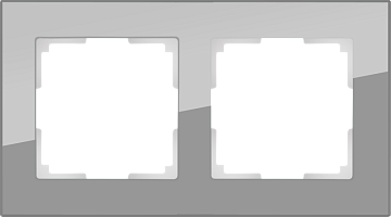 Рамка на 2 поста (серый, стекло) WL01-Frame-02 стекло