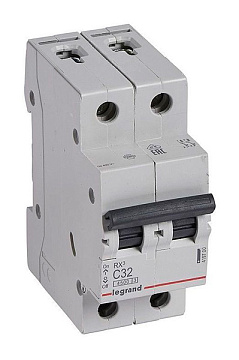 Выключатель автоматический LEGRAND RX3 2/32 C 4,5kA 419700