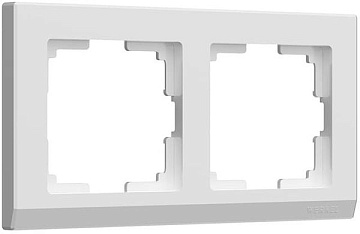 Рамка WERKEL на 2 поста (белый) WL04-Frame-02-white обычная
