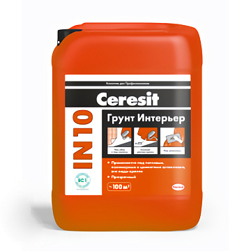 IN-10  10литров Грунт Интерьер CERESIT