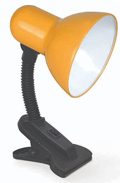 Настольная лампа IN HOME СНП-01О под лампу на прищепке 40Вт E27 ОРАНЖЕВЫЙ (мягкая упак.) 