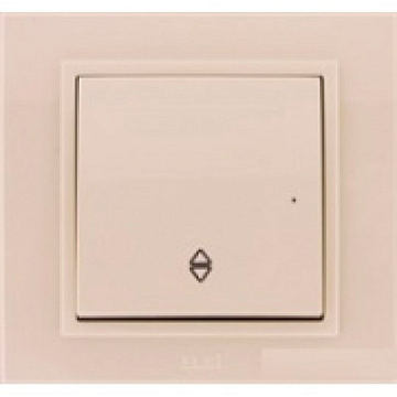 Выключатель ZENA 1 кл проходной крем 500-010300-209